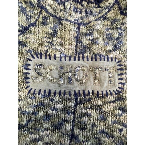 Schott Bros. Men's Size L Hand Crafted Green Wool Blend Ribbed Pullover Sweater - Picture 5 of 7